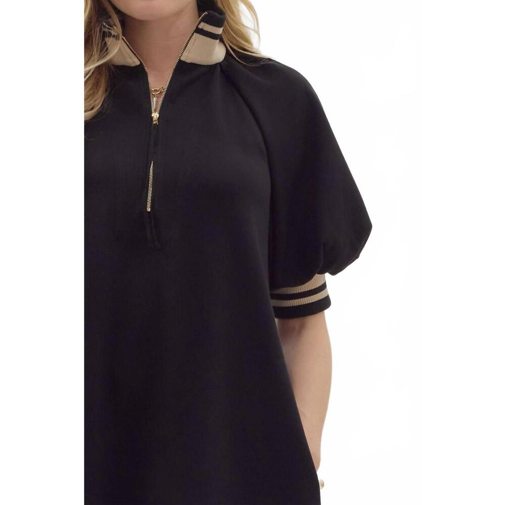entro Black Mini Dress with Gold Trim - Picture 5 of 7